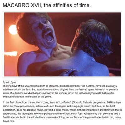 MACABRO XVII, the affinities of time.